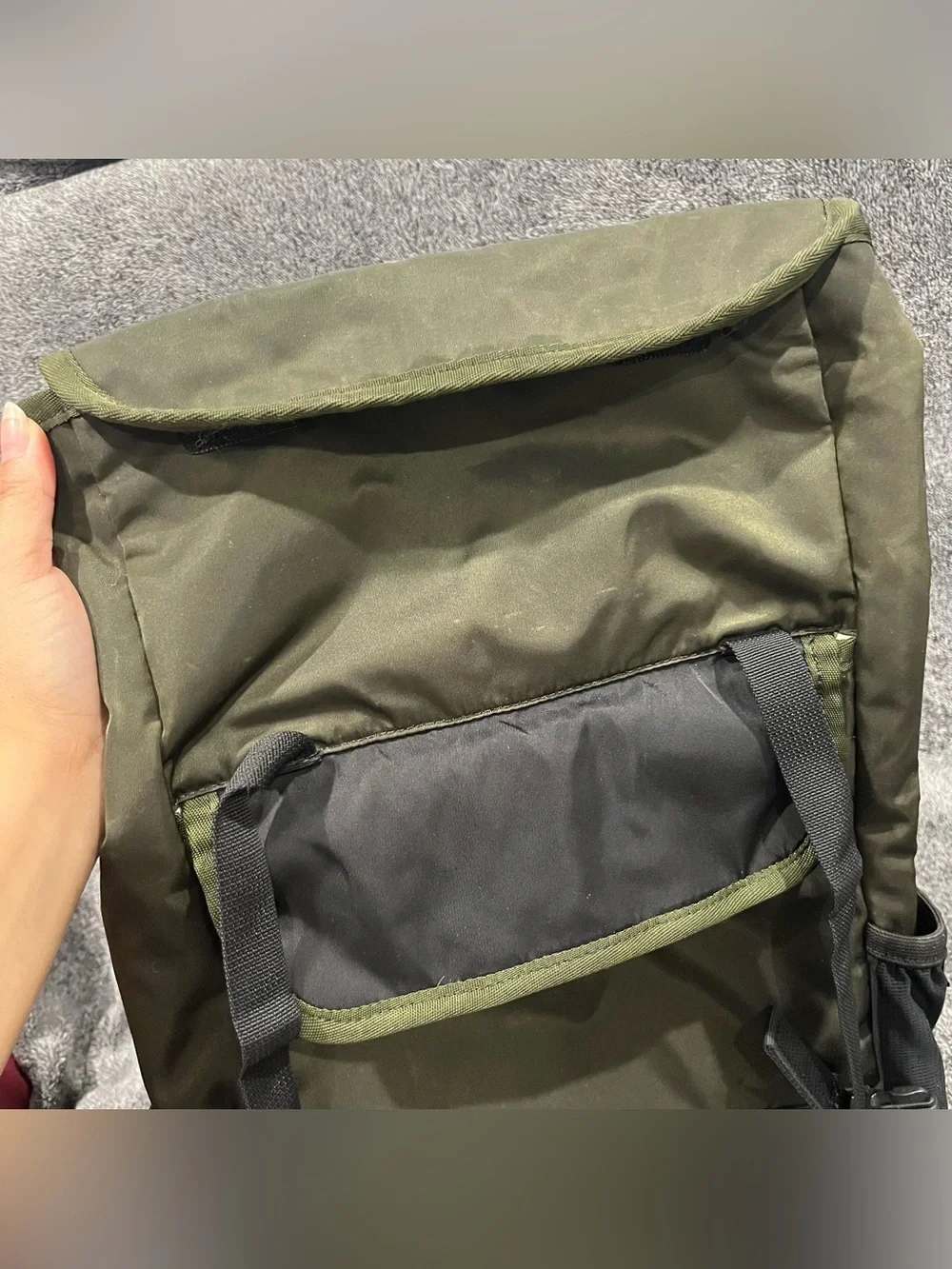 Timbuk2 Grid backpack army green and black colorway